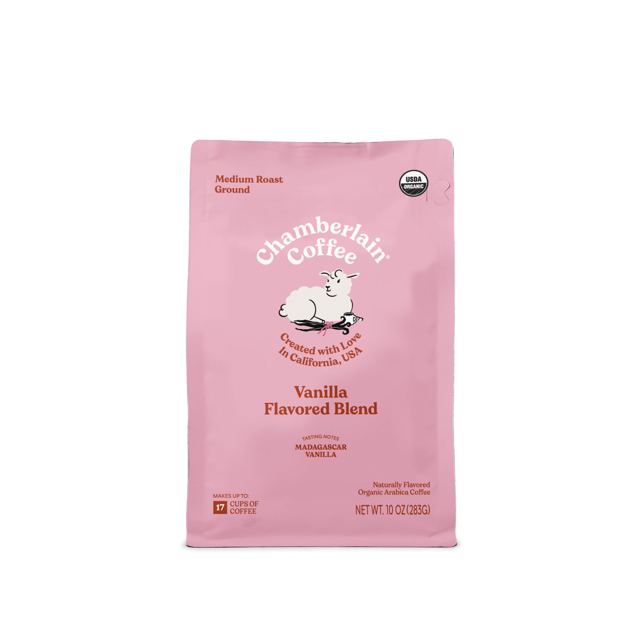 Organic Vanilla Coffee Blend  Product Shot Front